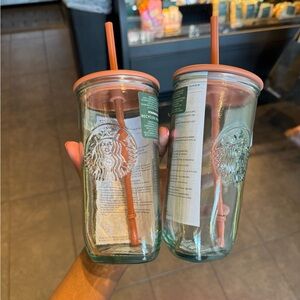Starbucks recycled glass Tumbler triangle